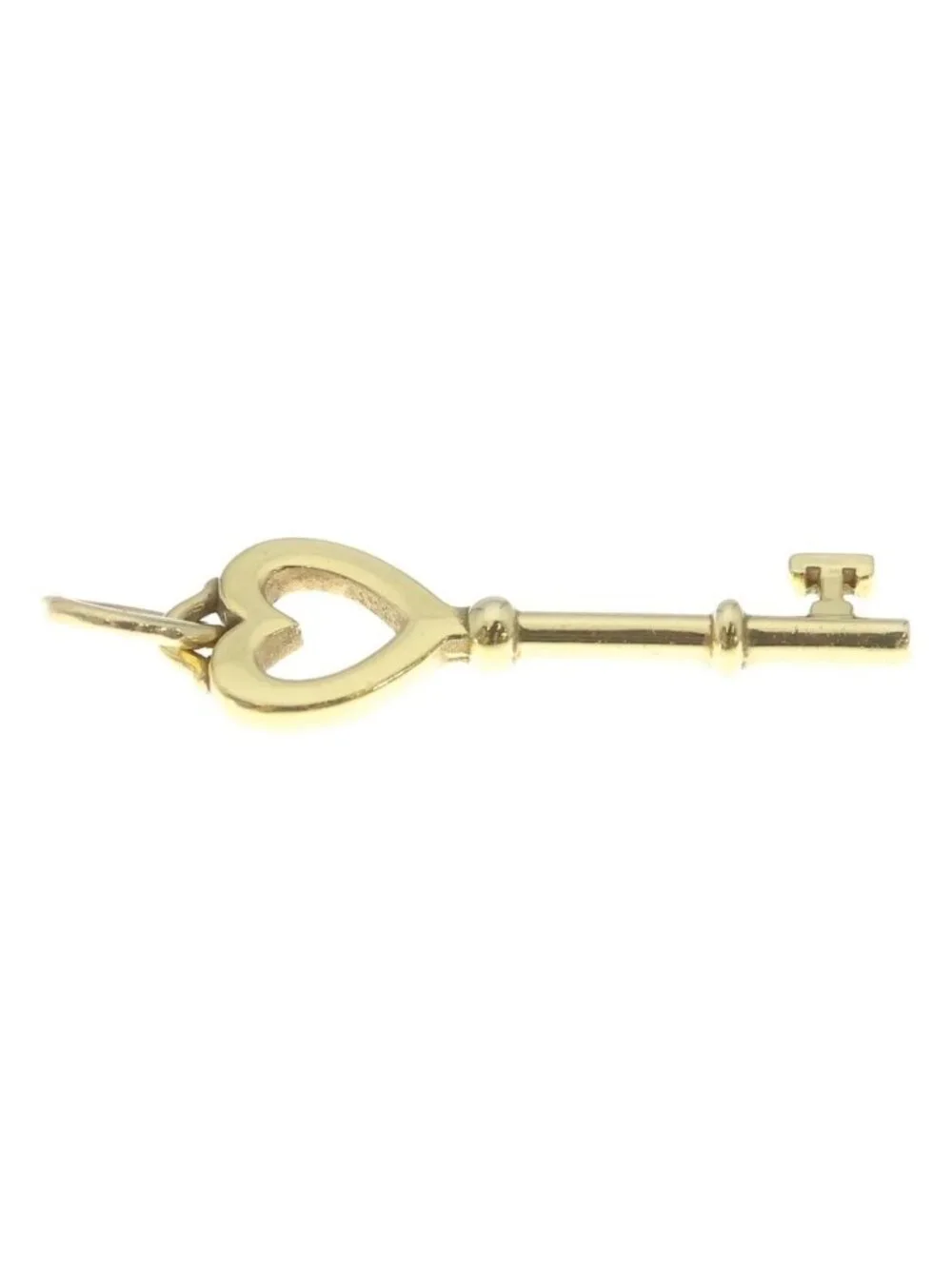 Tiffany & Co 18k Yellow Gold Heart Key Mini Pendant